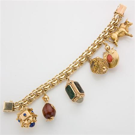 Appraisal: Gold Charm Bracelet Estimate -