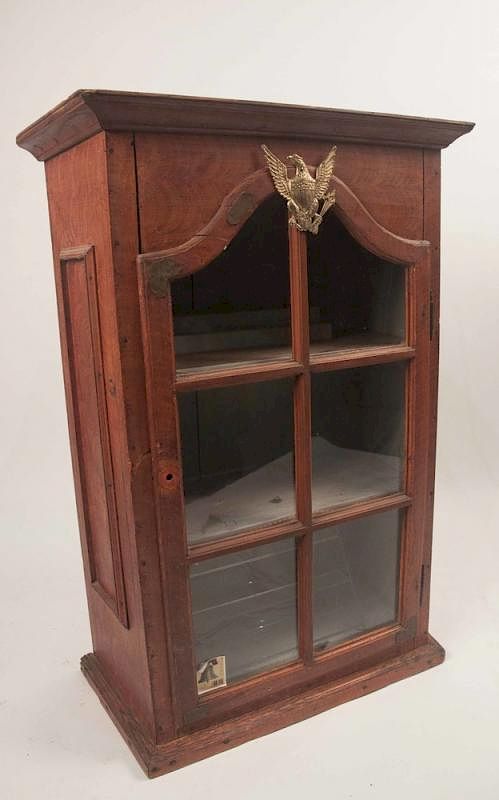 Appraisal: Painted Wood Display Cabinet Painted wood glass front display cabinet