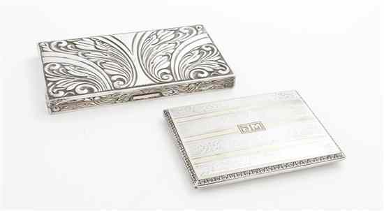 Appraisal: An American Sterling Silver and Karat Gold Cigarette Case James