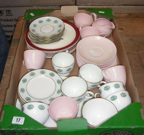 Appraisal: Tray Of Wedgwood Part Tea Sets to include Mayfield Dinner