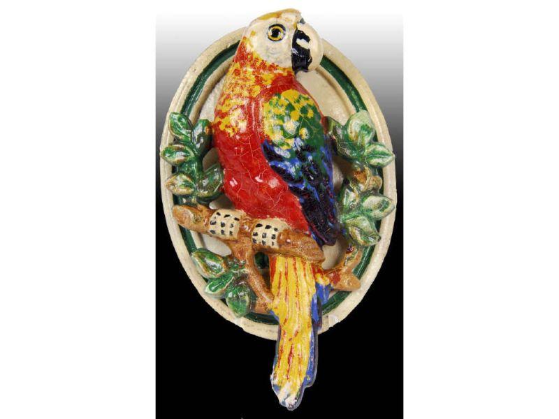 Appraisal: Parrot on Branch Cast Iron Doorknocker Description - '' x