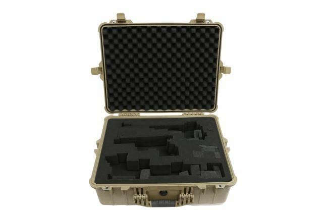 Appraisal: Pelican tan Model hard plastic case advertised as unbreakable watertight