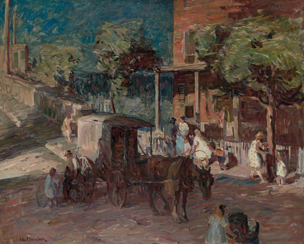 Appraisal: JOHN FULTON FOLINSBEE American - Huckster's Cart - oil on