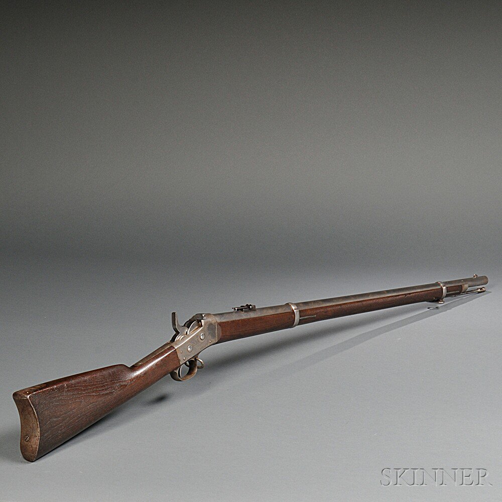 Appraisal: Model Rolling Block U S Army Rifle c walnut stock