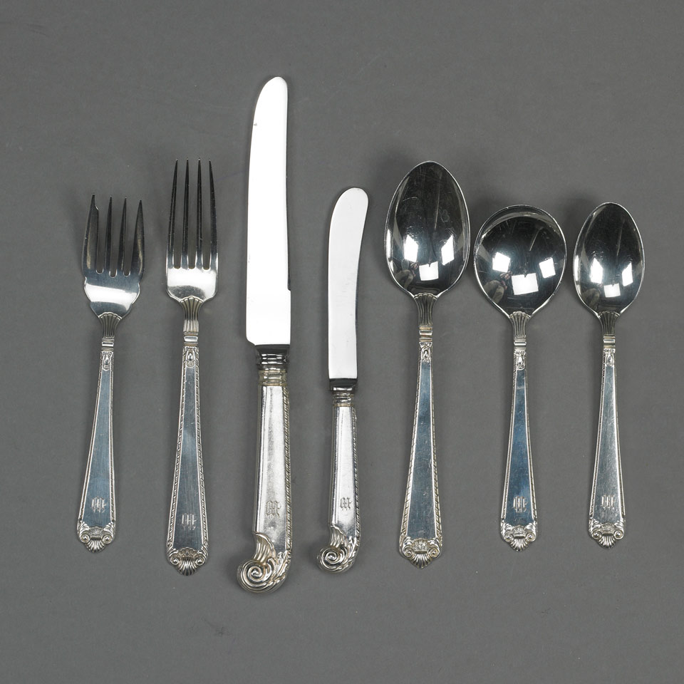 Appraisal: Canadian Silver George II Plain Pattern Flatware Service Henry Birks