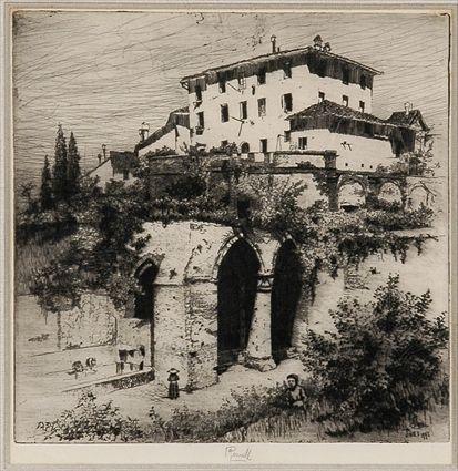 Appraisal: JOSEPH PENNELL - TUSCANY Etching x in image signed and