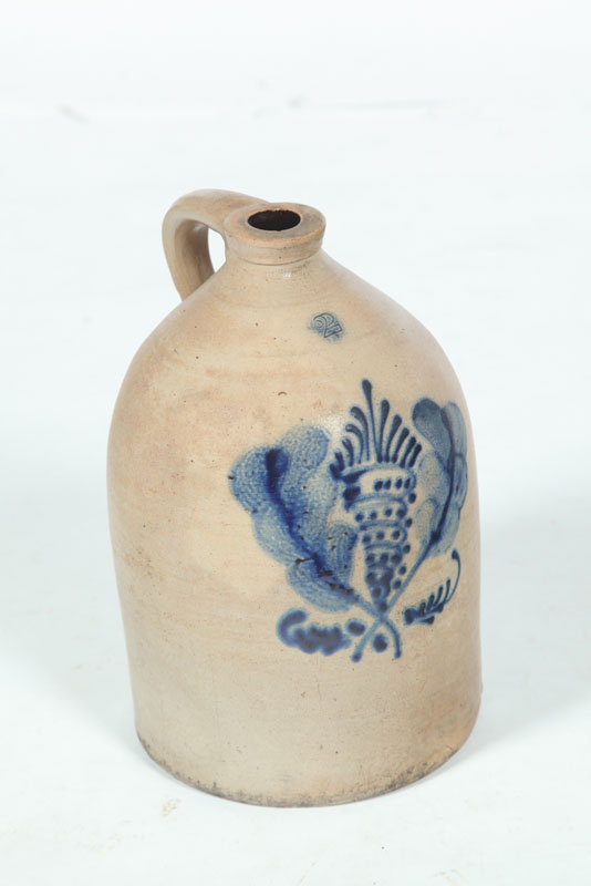 Appraisal: STONEWARE JUG American nd half- th century Impressed '' ''