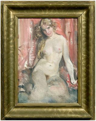 Appraisal: Howard Chandler Christy painting New York - nude against a