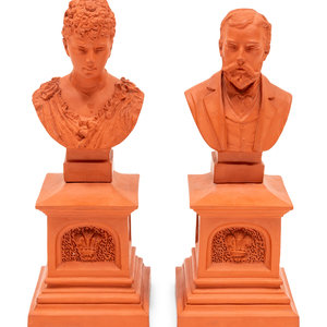 Appraisal: A Pair of Terra Cotta Busts of the Duchess and