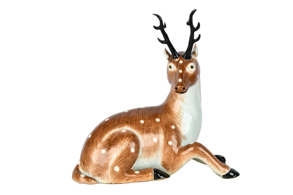 Appraisal: CHINESE PORCELAIN STAG FIGUREunmarked inches wide inches deep inches high