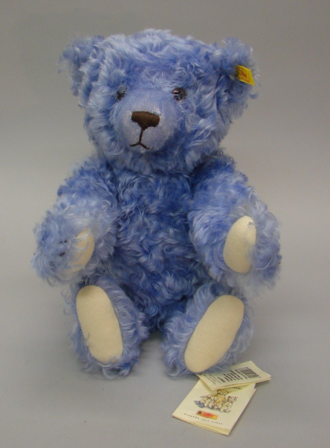 Appraisal: Long curly pale blue mohair Classic Teddybar Fully jointed with