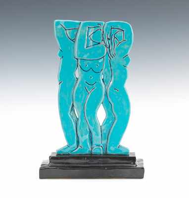 Appraisal: Charles H Teare American - Three Graces Glazed ceramic sculpture