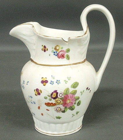 Appraisal: - Tucker Philadelphia porcelain pitcher c with floral decoration As