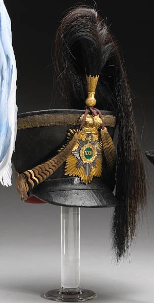 Appraisal: A British officer's bell-topped shako for the Honorable East India