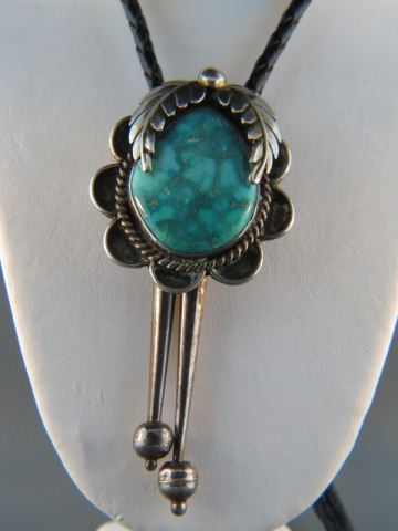 Appraisal: Indian Turquoise Sterling Bolo Tie x slide