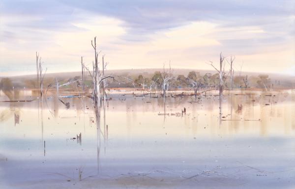 Appraisal: JOHN BORRACK BORN Gippsland Grey Glenmaggie watercolour JOHN BORRACK BORN