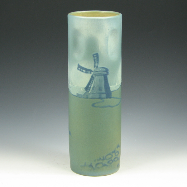 Appraisal: Weller Dresden Vase by Levi J Burgess Weller Dresden vase