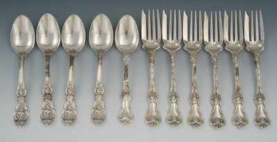 Appraisal: A Group of Sterling Silver Flatware Pieces Including Whiting and