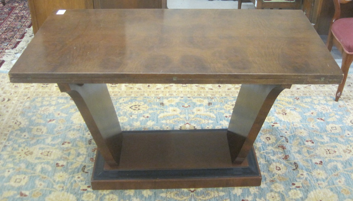 Appraisal: BIEDERMEIER STYLE CONSOLE GAME TABLE th century having a rectangular