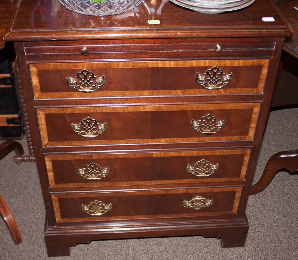 Appraisal: Hickory four-drawer chest