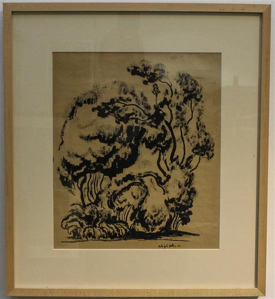 Appraisal: Sale Lot Adolf Arthur Dehn American - Untitled Landscape pen