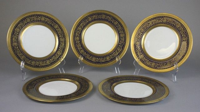 Appraisal: Set of Royal Worcester for Ovington Bros Plates Set of