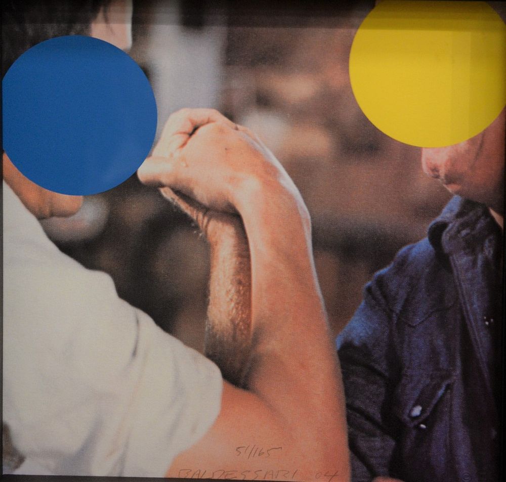 Appraisal: John Baldessari American - Two Opponents Blue and Yellow screenprint