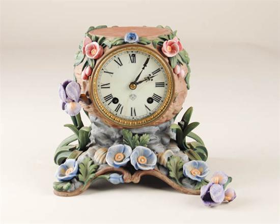 Appraisal: Ansonia Fleur de lis Clock Base Flower needs to be