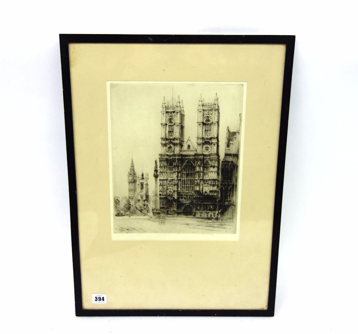 Appraisal: Fred A Farrell British - A view of Westminster Abbey