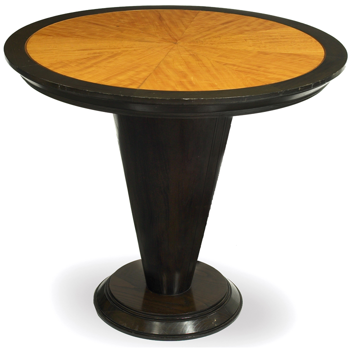 Appraisal: Dunbar dining or hall table round top conical base