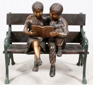 Appraisal: CONTEMPORARY BRONZE SCULPTURE CONTEMPORARY BRONZE SCULPTURE H L D CHILDREN