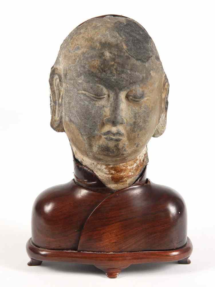 Appraisal: CHINESE STONE SCULPTURE FRAGMENT - Northern Wei Dynasty Stone Buddha