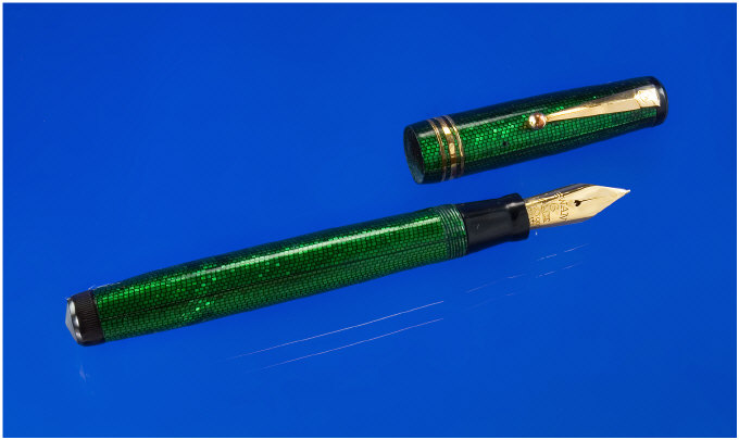 Appraisal: Swan A Swan L green lizard with a number nib