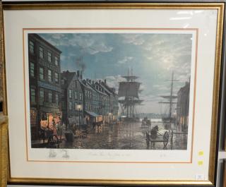 Appraisal: John Stobart print Maiden Lane New York in pencil signed