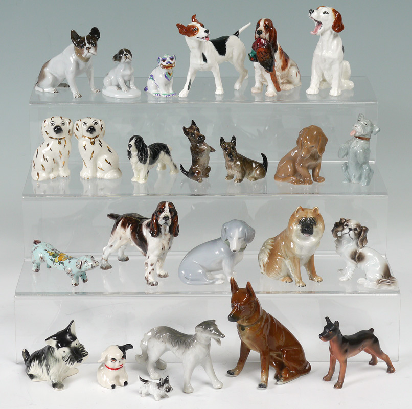 Appraisal: LARGE ESTATE COLLECTION OF DOG FIGURINES To include Rosenthal dog