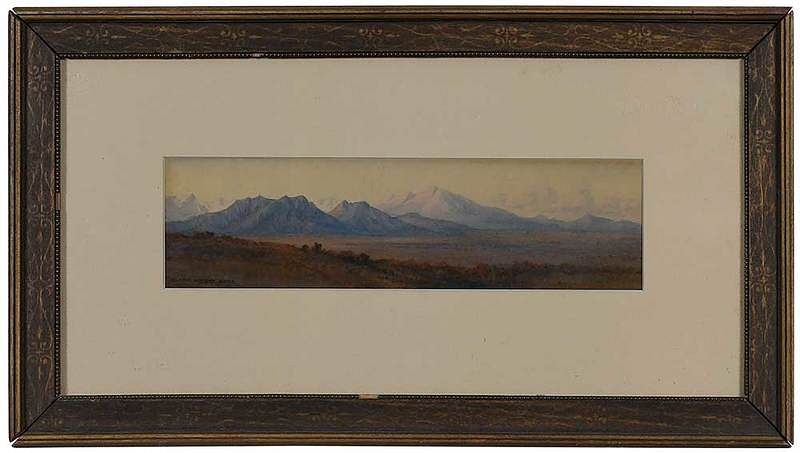 Appraisal: George Elbert Burr Colorado Arizona - Western Landscape signed lower