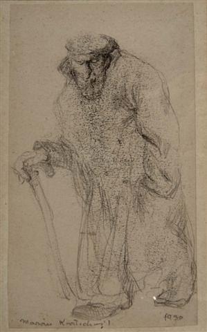 Appraisal: MARIAN KRATOCHWIL Polish - Study for figure of old Jew