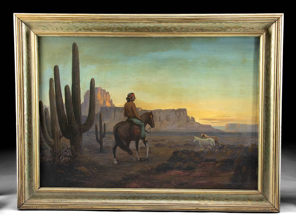 Appraisal: Signed American Southwest Oil Painting - Maraio T North America