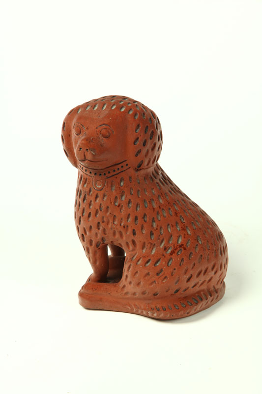 Appraisal: SEWERTILE DOG George Bagnall Newcomerstown Ohio ca - Seated spaniel