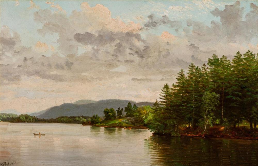 Appraisal: NELSON AUGUSTUS MOORE American - Lake George ca oil on