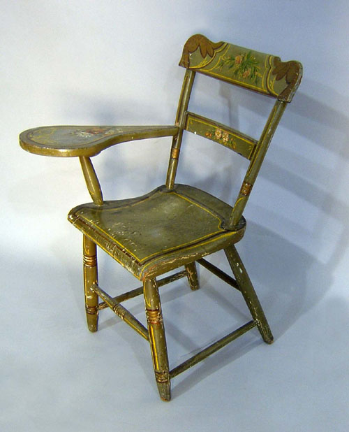 Appraisal: Writing arm fancy chair th c