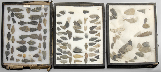 Appraisal: MORE THAN AMERICAN NATIVE ARTIFACTS Spear points and arrow points