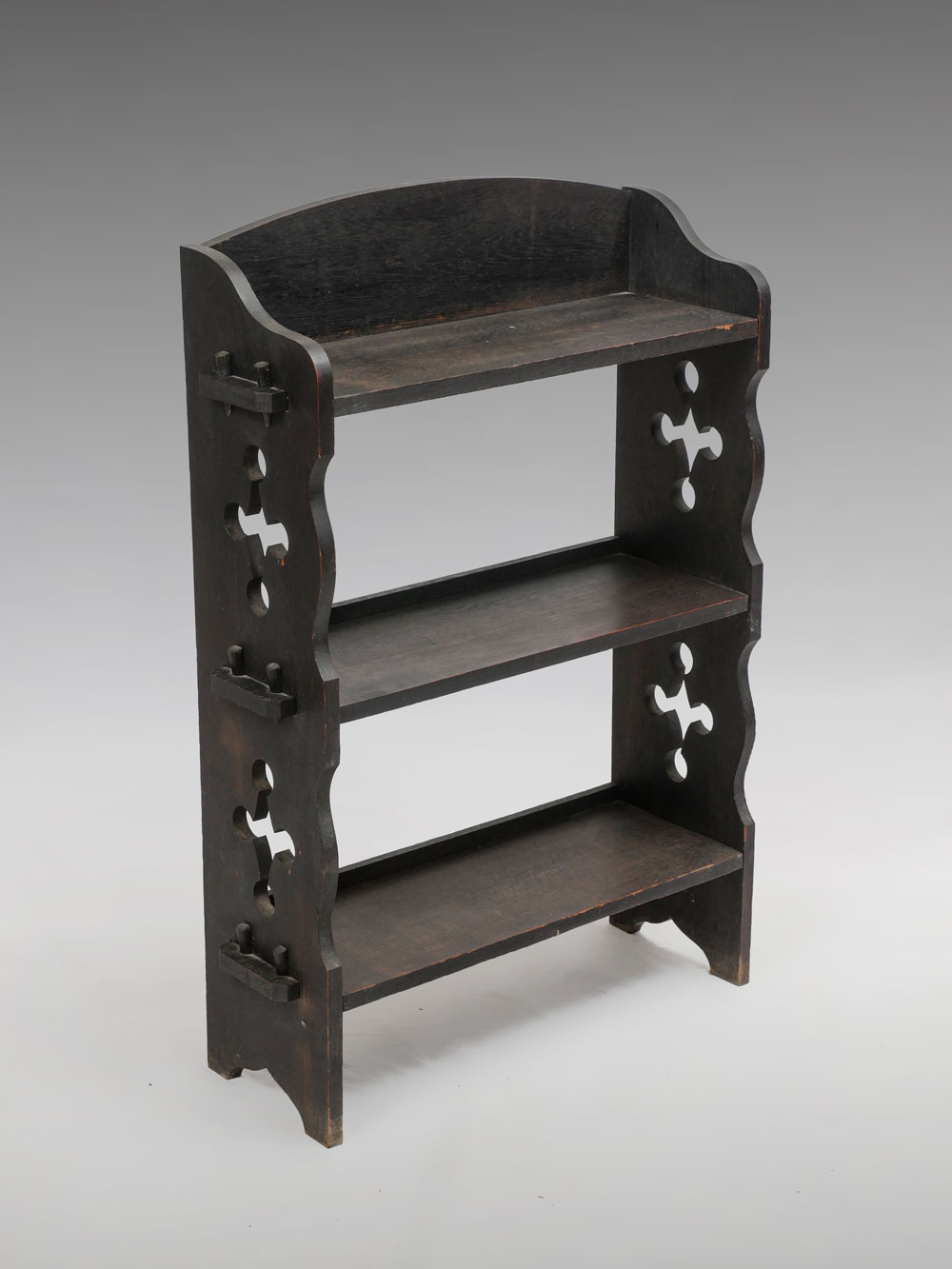 Appraisal: ARTS AND CRAFTS BOOKSHELF Black arts crafts book shelf having