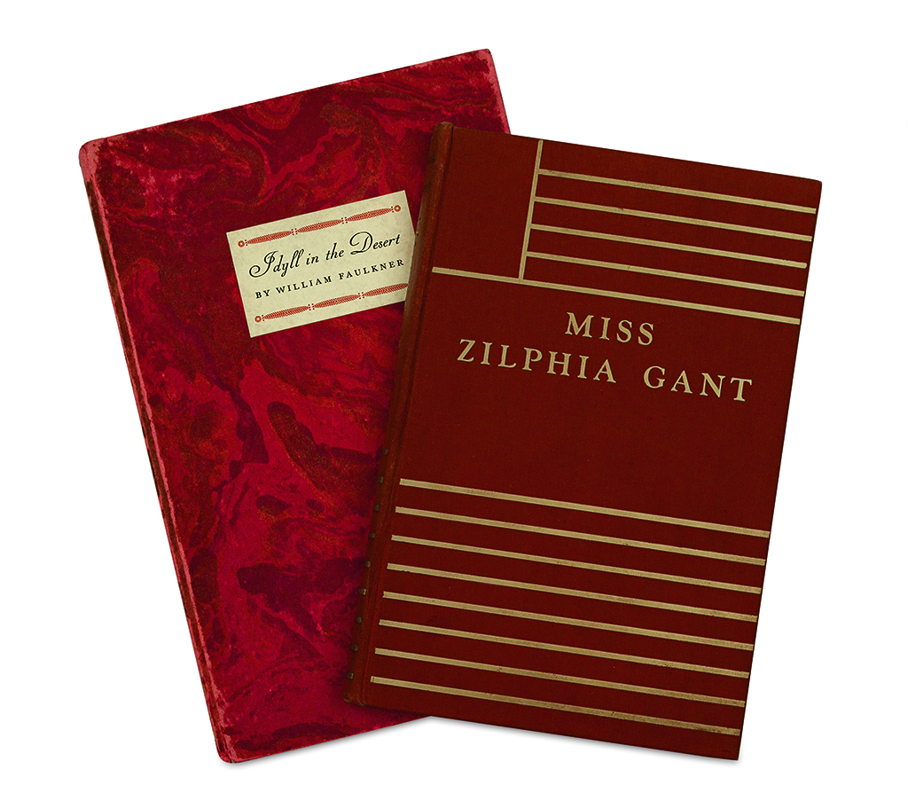 Appraisal: FAULKNER WILLIAM Miss Zilphia Gant Small vo publisher's cloth gilt