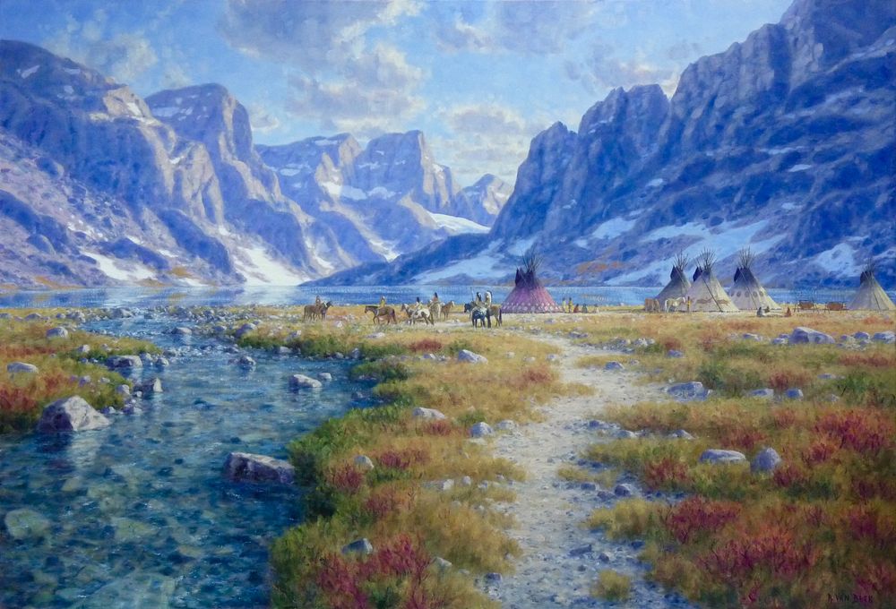 Appraisal: Randy Van Beek b Shoshone Elk Hunters of the Wind