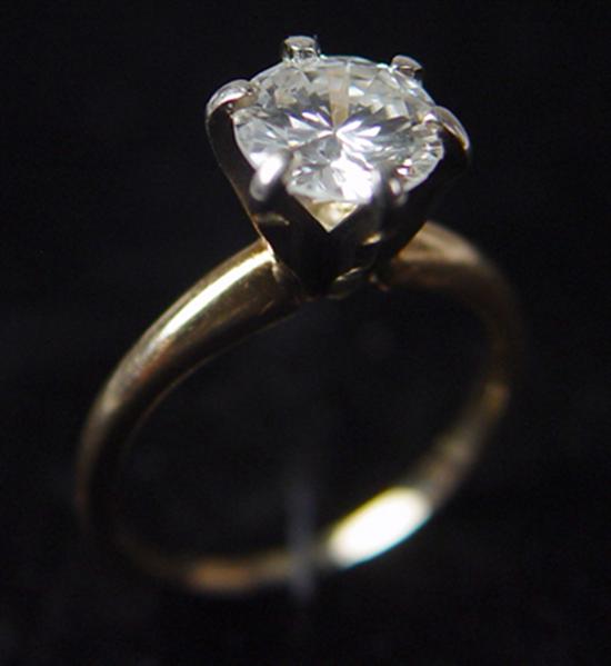 Appraisal: Ladies One Carat Diamond Solitaire Ring k yellow gold carat