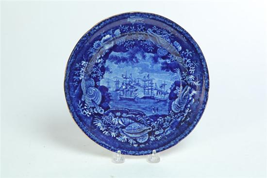 Appraisal: HISTORICAL BLUE STAFFORDSHIRE PLATE England st quarter- th century Dark