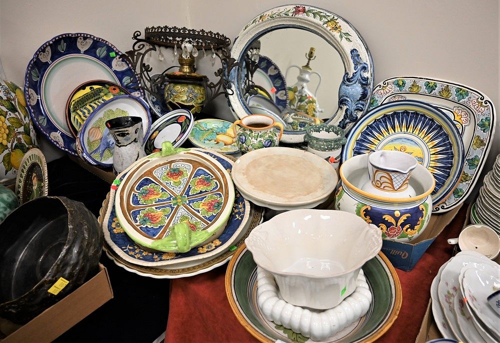 Appraisal: Large Group Lot of Italian and Italian Style Majolica Pottery