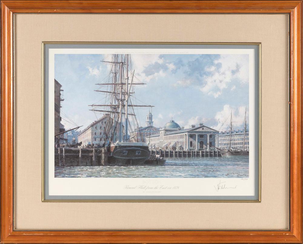 Appraisal: JOHN STOBART MASSACHUSETTS FLORIDA B BOSTON FANEUIL HALL FROM THE