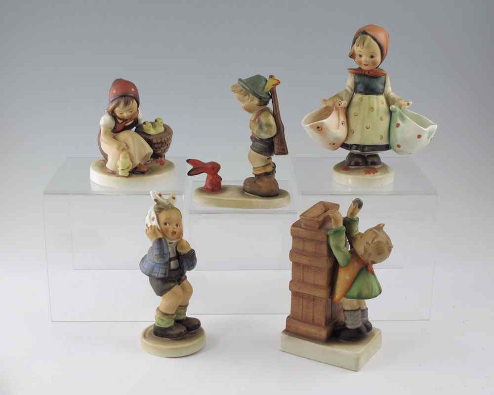 Appraisal: HUMMEL FIGURINES - FULL BEE MARK To include SENSITIVE HUNTER